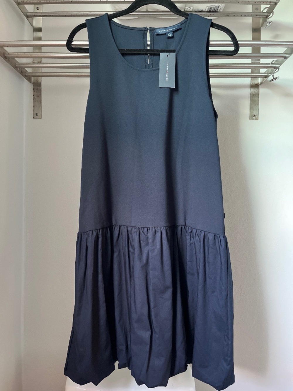 Tommy Hilfiger navy bubble dress size L